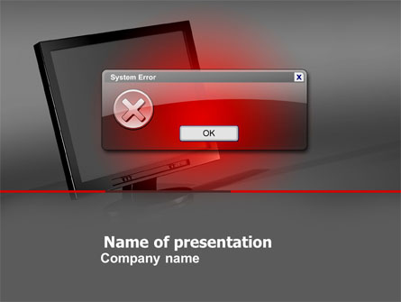 Error Presentation Template, Master Slide