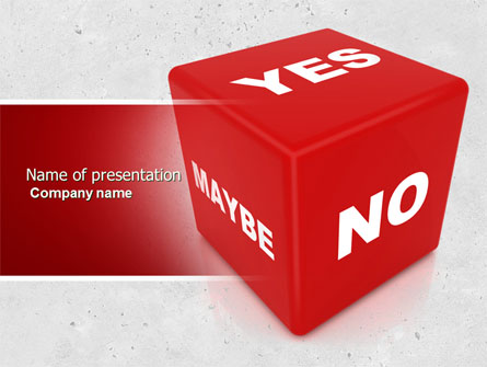 Decision Cube Presentation Template, Master Slide