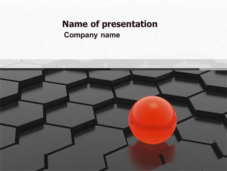 Red Ball On Cells Presentation Template, Master Slide