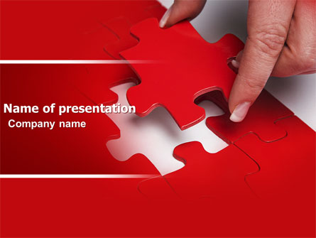 Red Piece Presentation Template, Master Slide