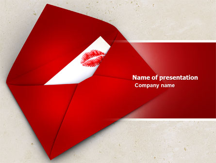 Letter With A Kiss Presentation Template, Master Slide