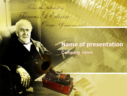 Thomas Edison Presentation Template, Master Slide