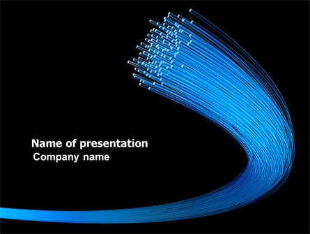 Optical Fibre Network Presentation Template, Master Slide