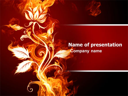 Flaming Flower Presentation Template, Master Slide