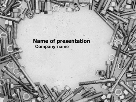 Screw Bolts Presentation Template, Master Slide