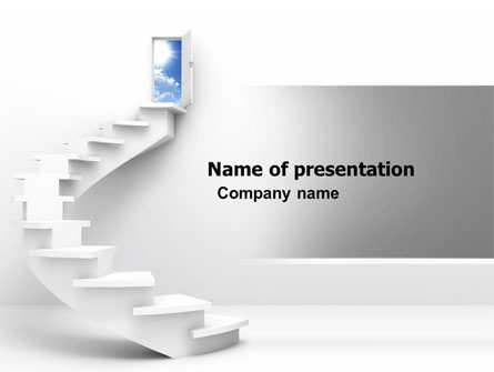 Stairway To Exit Presentation Template, Master Slide