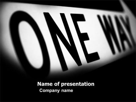 One Way Presentation Template, Master Slide