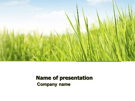 Green Grass Under Blue Sky Presentation Template, Master Slide