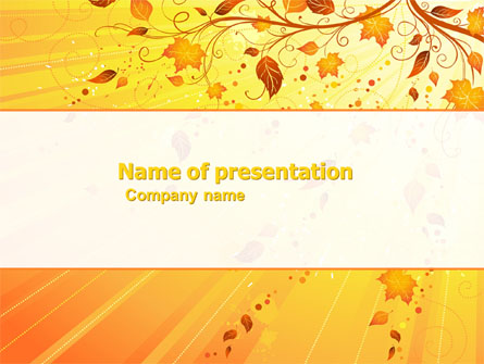 Sunny Autumn Presentation Template, Master Slide