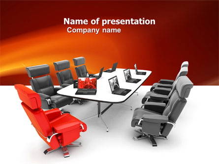 Conference Hall Waiting For Business Meeting Presentation Template, Master Slide