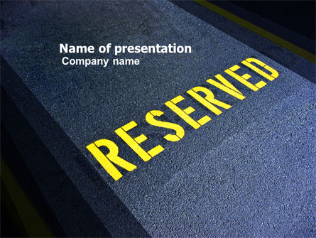 Reserved Presentation Template, Master Slide