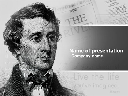 Henry David Thoreau Presentation Template, Master Slide