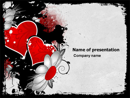 Heart Pattern Presentation Template, Master Slide