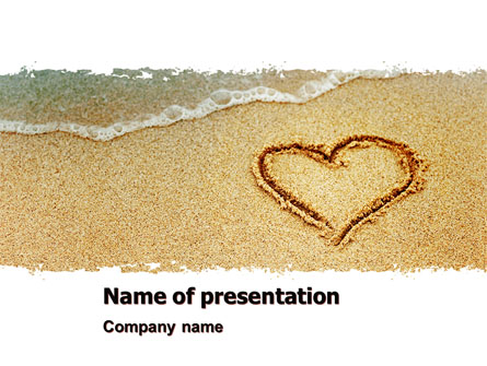 Heart On Sand Presentation Template, Master Slide