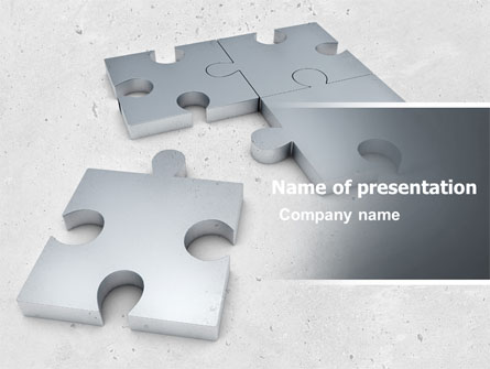 Gray Jigsaw Presentation Template, Master Slide