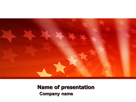 Red Stars Presentation Template, Master Slide