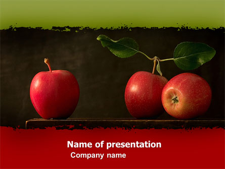 Red Apples Presentation Template, Master Slide