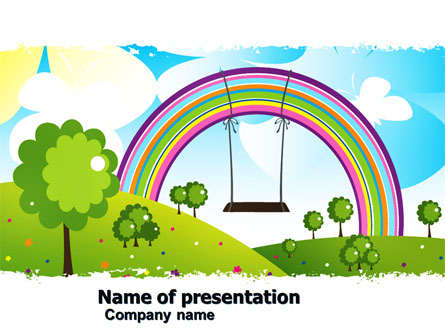 Childish Rainbow Presentation Template, Master Slide