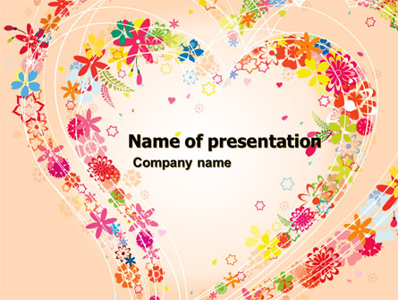 Blooming Heart Presentation Template, Master Slide