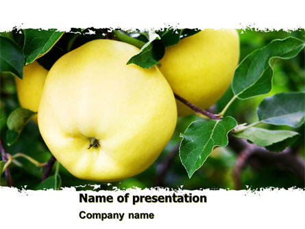 Yellow Apple Presentation Template, Master Slide