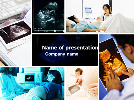 Ultrasound Collage Presentation Template, Master Slide