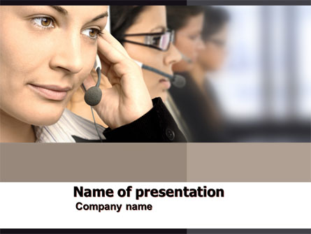 Call Center Presentation Template, Master Slide