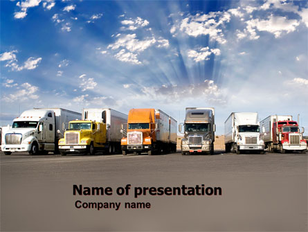 Trucks Presentation Template, Master Slide