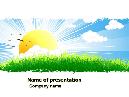 Sunrise Illustration Presentation Template, Master Slide