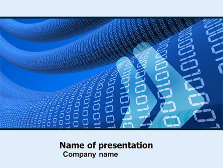 Data Transfer Wave Presentation Template, Master Slide