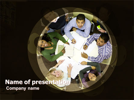 Round Table Meeting Presentation Template, Master Slide