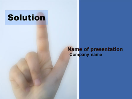 Indication Of Solution Presentation Template, Master Slide