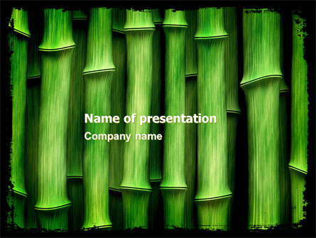 Green Bamboo Presentation Template, Master Slide