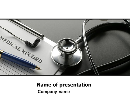 Medical Record Blank Presentation Template, Master Slide