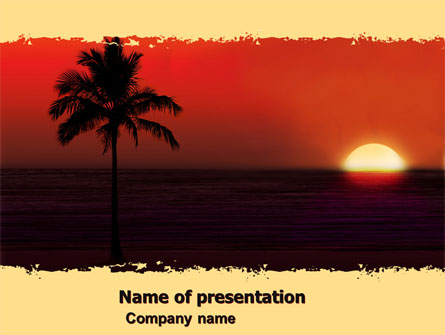 Tropical Sunset Presentation Template, Master Slide