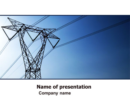 Power Lines Mast Presentation Template, Master Slide