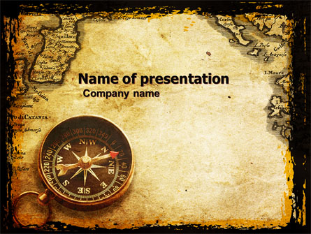Old Map Presentation Template, Master Slide
