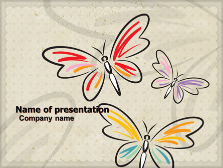 Butterflies Presentation Template, Master Slide
