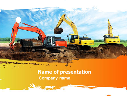 Excavator Presentation Template, Master Slide