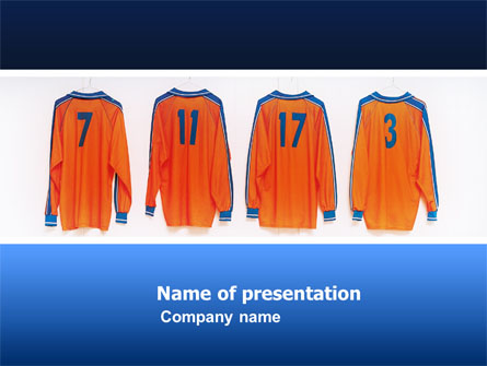 Football T-shirts Presentation Template, Master Slide