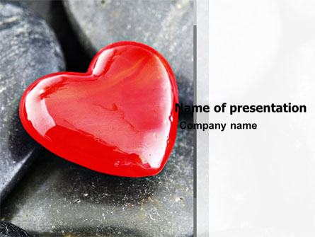 Red Heart Presentation Template, Master Slide