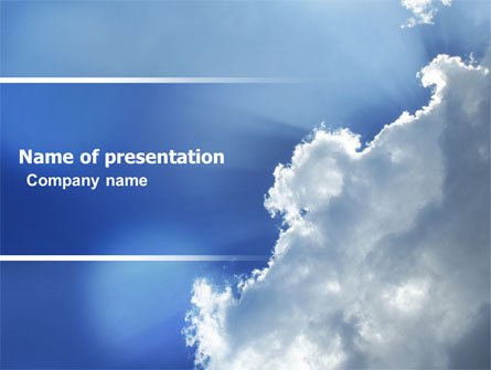 Sunshine Through Clouds Presentation Template, Master Slide