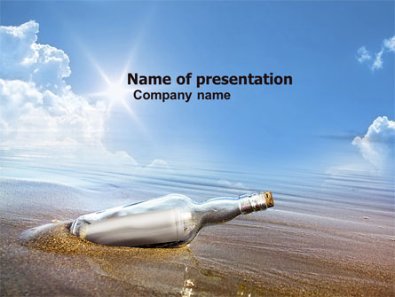 Bottle Mail Presentation Template, Master Slide