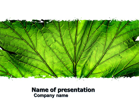 Leaf Close Up Texture Presentation Template, Master Slide