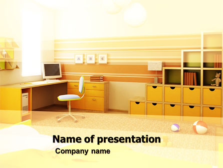 Kid's Room Free Presentation Template, Master Slide