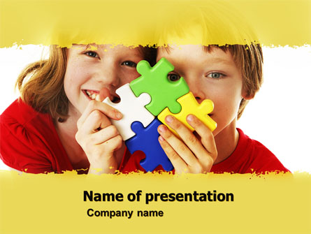 Jigsaw Game Presentation Template, Master Slide