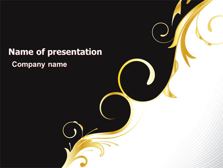 Gold Ornament Presentation Template, Master Slide