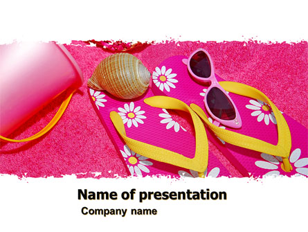 At the Beach Presentation Template, Master Slide