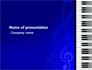 Piano Keyboard On Blue Background slide 1