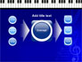 Piano Keyboard On Blue Background slide 17