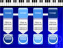 Piano Keyboard On Blue Background slide 18